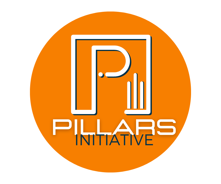 NAACFRC Community Pilot Programs Awardee Pillars Initiative Orange and white logo with pillars symbol