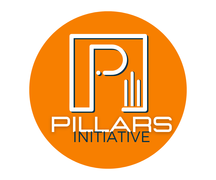 NAACFRC Community Pilot Programs Awardee Pillars Initiative Orange and white logo with pillars symbol