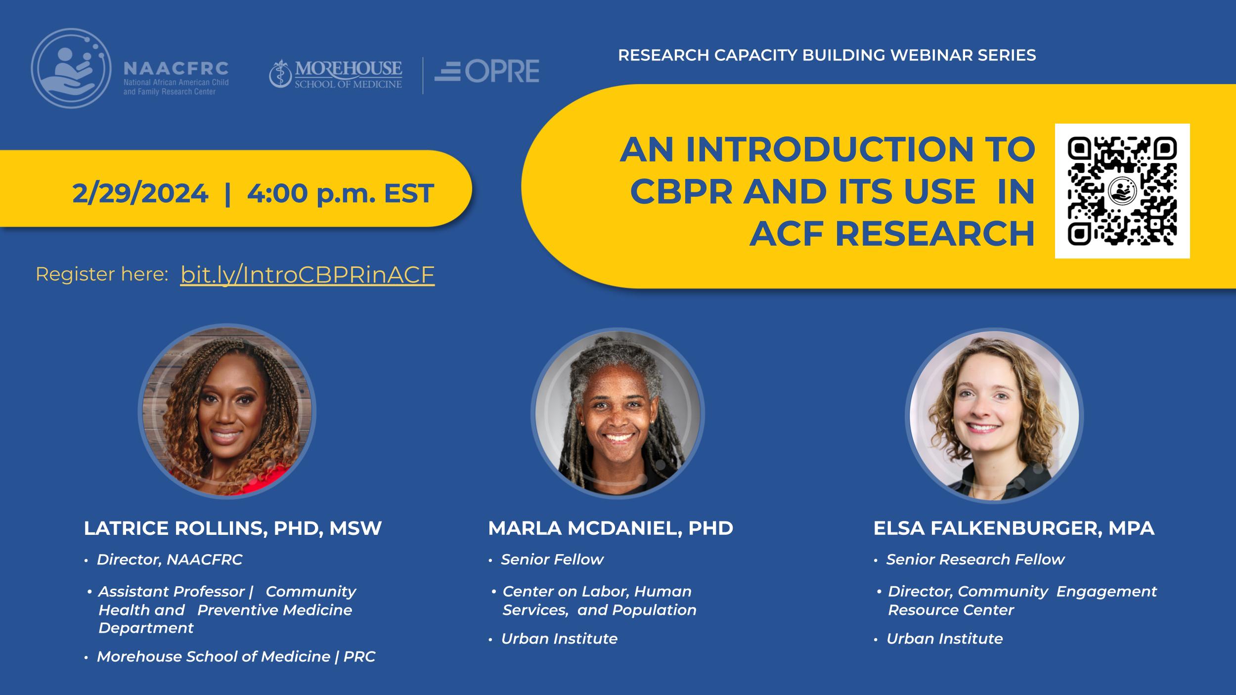 An Introduction to CBPR And Its Use In ACF Research